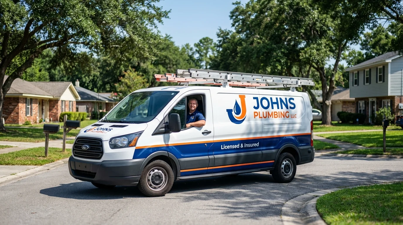 Johns Plumbing LLC service van in York, NE